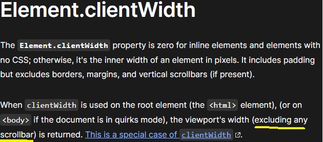 Element.clientWidth (MDN)